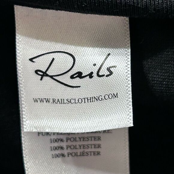 Rails Saga Leopard Print Teddy 1/4 Zip Pullover Jacket - Picture 10 of 12